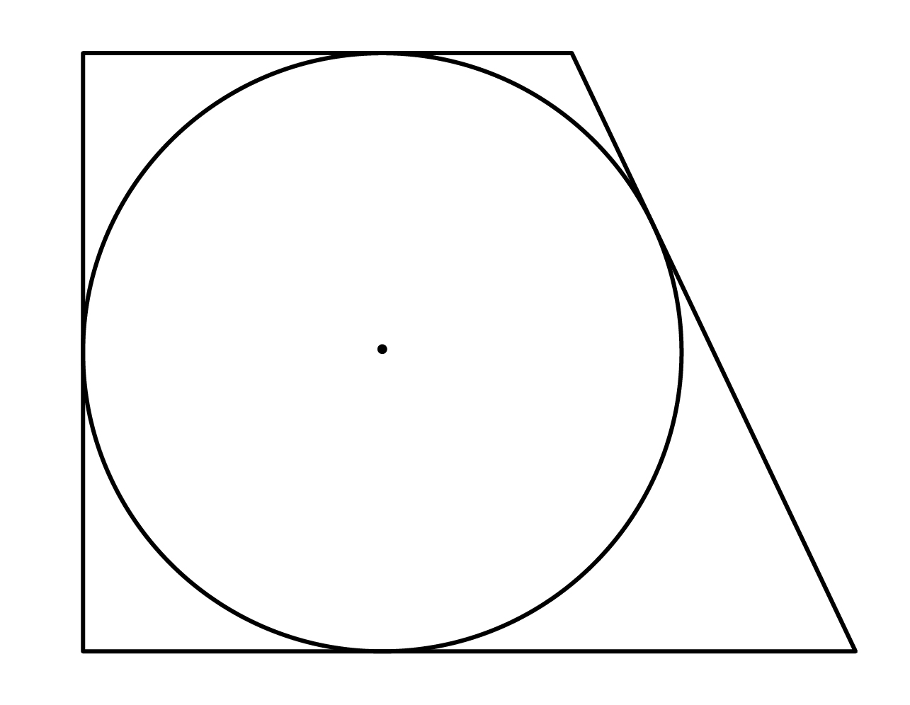 Около окружности описана прямоугольная трапеция периметр 24