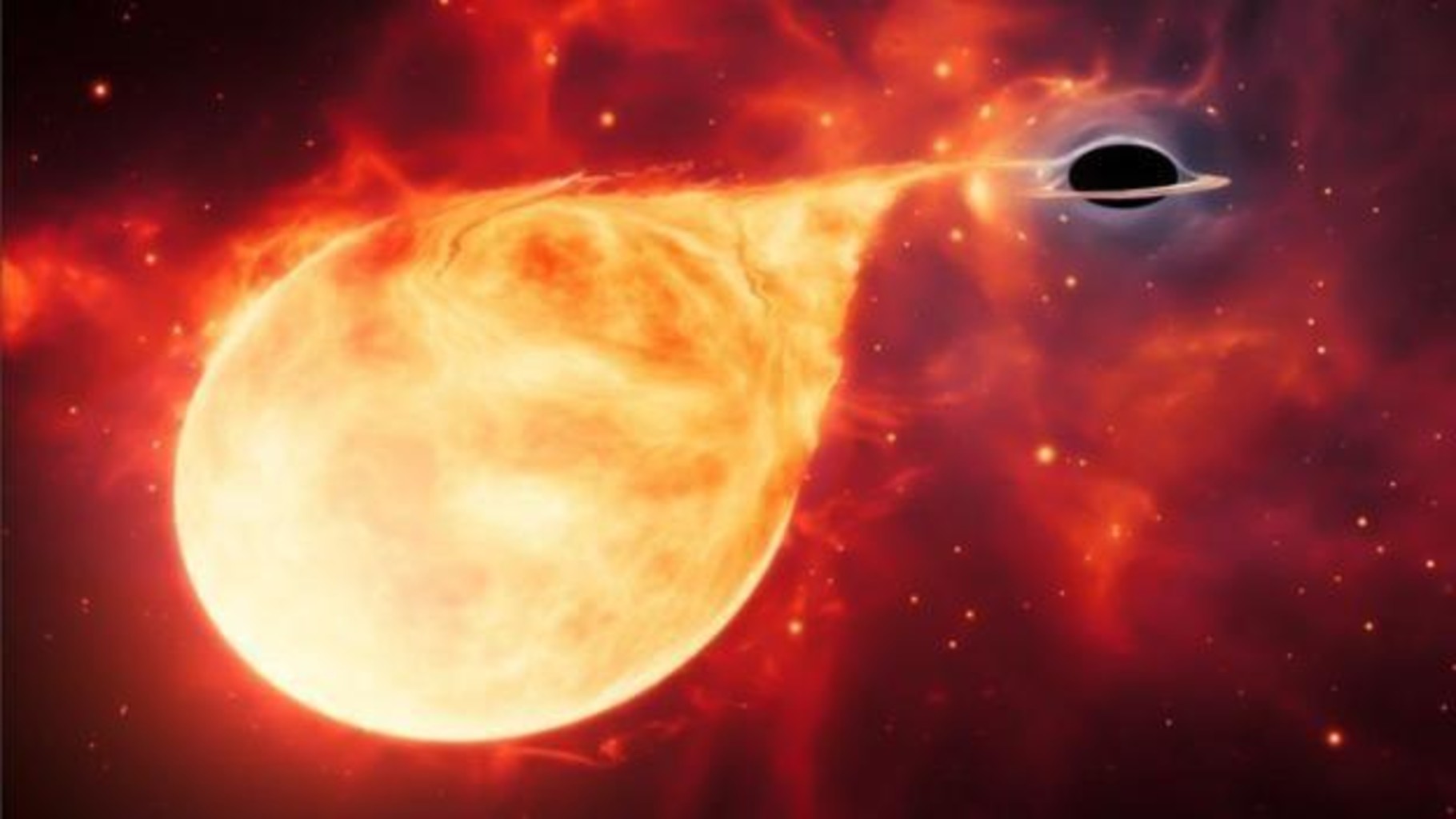 Обычно черные дыры выявляют благодаря их взаимодействию с другими космическими телами — например, когда она пожирает близлежащую звезду. Фото: ESO/M. Kornmesser