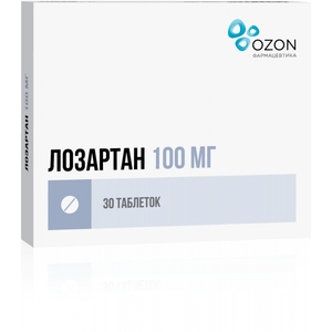 Лозартан-Озон Таблетки покрытые оболочкой 100 мг 30 шт гордиенко а и нарушения ритма сердца