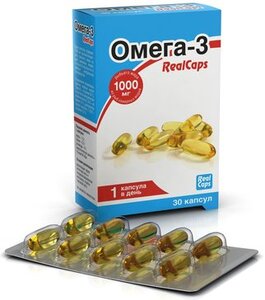Омега-3 Капсулы массой 1400 мг 30 шт омега 3 концентрат 90% realcaps капсулы 1500мг 30шт