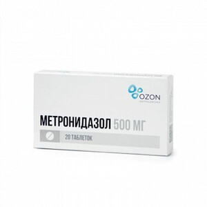 цена Метронидазол Таблетки 500 мг 20 шт