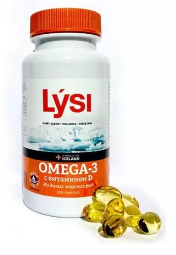 Lysi Омега-3 + Витамин D Капсулы 120 шт