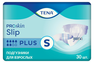 цена Tena Slip Plus Подгузники для взрослых дышащие размер S 30 шт