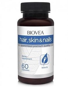 Biovea Кожа Волосы Ногти Капсулы 60 шт бады для кожи волос и ногтей elemax бад к пище шайн кожа и красота 520 мг