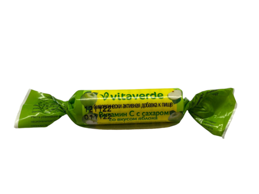 Vitaverde Аскорбинка с сахаром Яблоко Таблетки жевательные 10 шт