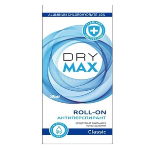 Dry Max Средство от обильного потоотделения классик ролик 50 мл