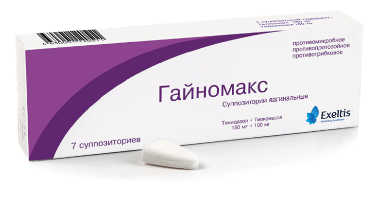 Гайномакс Суппозитории вагинальные 150 мг + 100 мг 7 шт  в Пскове .