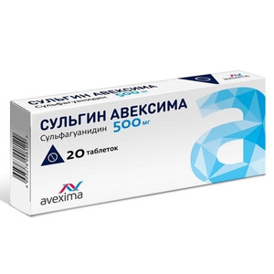 Сульгин Авексима Таблетки 500 мг 20 шт сульгин авексима таб 500мг 20