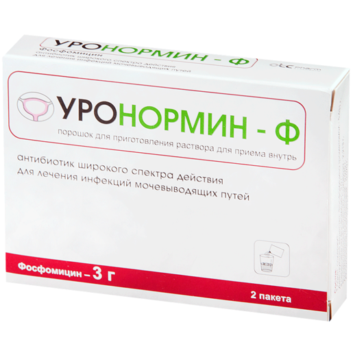 Уронормин-Ф Порошок для приготовления раствора для приема внутрь 3 г пакеты 2 шт