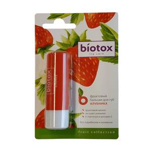 Biotox бальзам для губ клубника 4,5 г