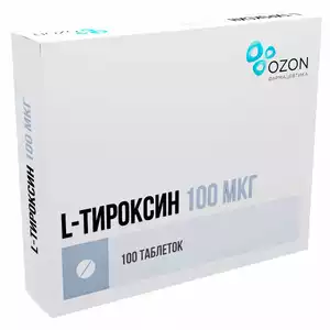 L-Тироксин Озон Таблетки 100 мг 100 шт