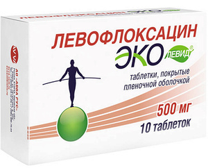 Левофлоксацин-Эколевид Таблетки покрытые пленочной оболочкой 500 мг 10 шт