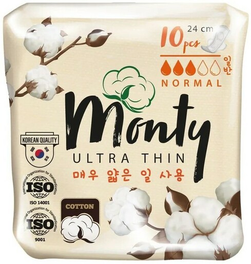 Monty Ultra Thin Normal Plus Прокладки 24 см 10 шт