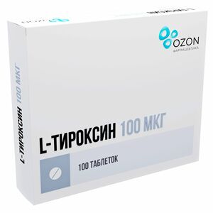 L-Тироксин Озон Таблетки 100 мг 100 шт
