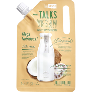 цена MISSHA Talks Vegan Маска кремовая энерджайзер с экстрактами нони и кокоса 10 г
