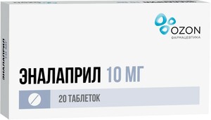 Эналаприл-Озон Таблетки 10 мг 20 шт цена и фото