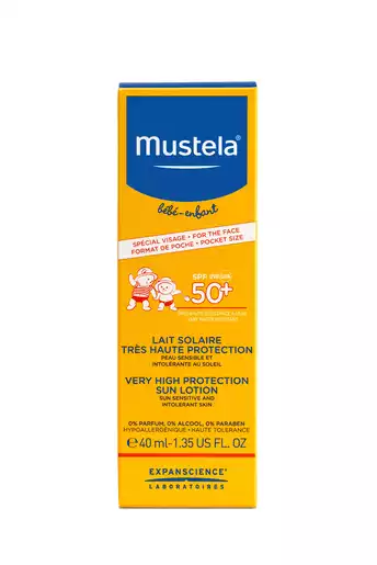 Mustela солнцезащитное молочко SPF 50+ 40 мл