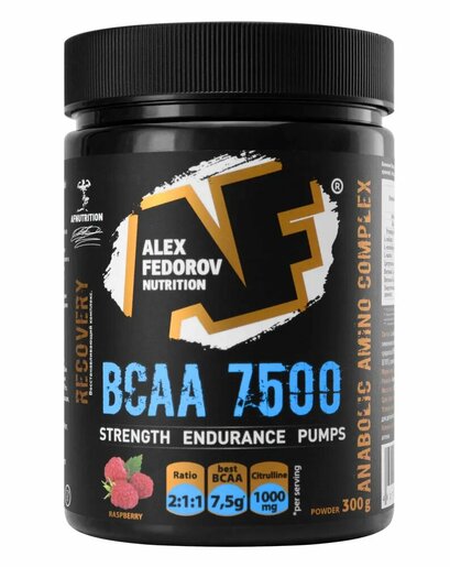 Alex Fedorov Nutrition BCAA 7500 Комплекс незаменимых аминокислот Порошок со вкусом малины 300 г