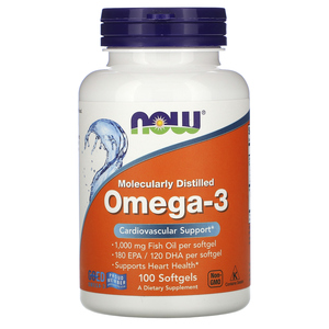 Now Омега-3 Капсулы 1000 мг 100 шт now foods биологически активная добавка экстракт пау д арко 60 мл