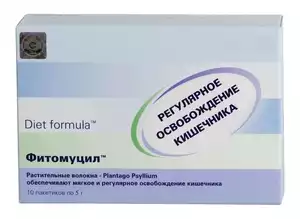 Фитомуцил Норм Порошок для приготовления раствора для приема внутрь пакетики 5 г 10 шт