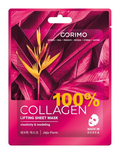 Corimo Маска тканевая для лица лифтинг 100 % collagen 22 г
