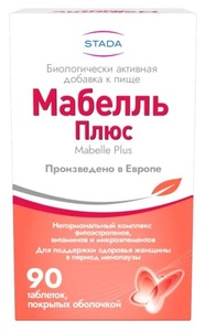 Мабелль Плюс Таблетки покрытые оболочкой массой 1200 мг 90 шт фолио таблетки массой 95 мг 90 шт
