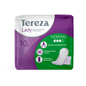 Tereza Lady Прокладки урологические Normal 10 шт цена и фото