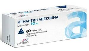 Мемантин Авексима Таблетки 10 мг 30 шт мемантин авексима таблетки 10 мг 30 шт