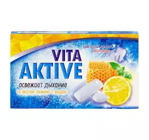 Вита актив резинка жевательные лимон-мед без сахара N12