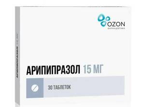 Арипипразол Таблетки 15 мг 30 шт