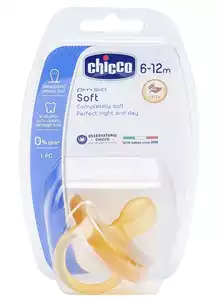 Chicco Physio Soft Пустышка латексная 6-12 месяцев 1 шт