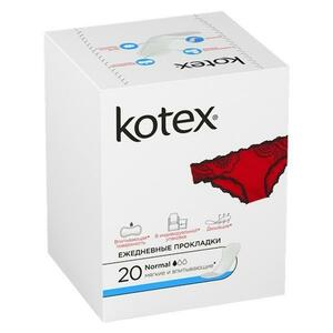 Kotex Normal Прокладки ежедневные 20 шт женские гигиенические ежедневные прокладки 20 шт kotex natural normal 20 шт