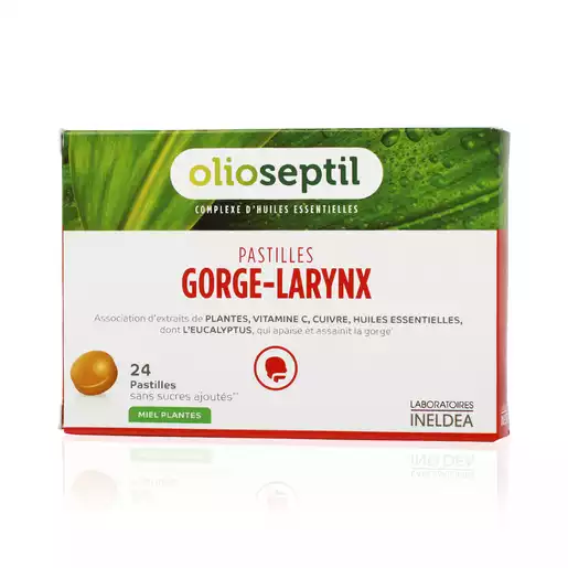 Unitex Olioseptil Gorge-Larynx Пастилки для горла мед 24 шт