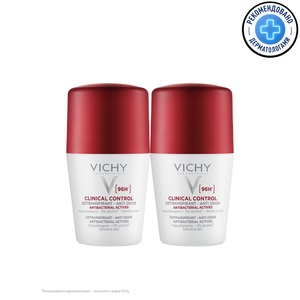 Vichy Набор Дезодорант-антиперсперант клиникал контрол 96ч 50 мл *2 -50%на 2-ой продукт набор дезодорантов vichy deo