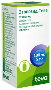 Этопозид-Тева Концентрат для приготовления раствора для инфузий 20 мг/мл 5 мл 1 шт
