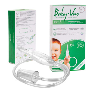 Baby-Vac Аспиратор назальный детский squip аспиратор для носа и полости рта neilmed nasakleen для младенцев и детей 1 комплект
