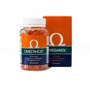 Омеганол Капсулы 90 шт бета каротин gls для зрения и кожи 60 капсул по 450 мг