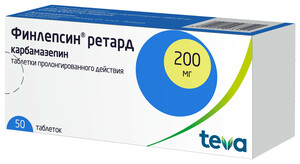 Финлепсин Ретард Таблетки 200 мг 50 шт цена и фото