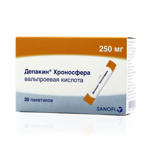 Депакин Хроносфера Гранулы с пролонгированным высвобождением 250 мг пакетики 30 шт реглисам гранулы для детей 25 мг пакетики 1 3 г 30 шт