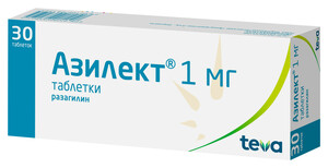 Азилект Таблетки 1 мг 30 шт