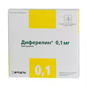 Диферелин порошок для приготовления суспензии флакон 0,1 мг 7 шт