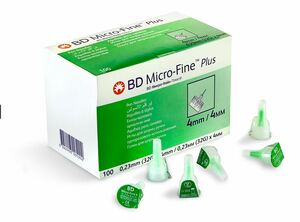 Micro-Fine Plus BD Иглы для Шприц-ручки 0,23 мм x 4 мм 32G одноразового использования 100 шт шприц для измерения питательных веществ 1 мл шприц для кормления животных шприц для дозирования масла 100 шт без иглы