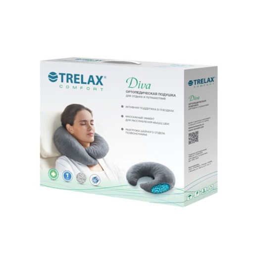 Trelax подушка ортопедическая для отдыха и путешествий арт ПО8 DIVA