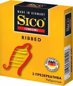 Sico Ribbed Презервативы ребристые 3 шт