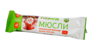 Vitaverde Батончик мюсли в йогурте вишня 30 г батончик мюсли в йогурте лесные ягоды vitateka витатека 30г