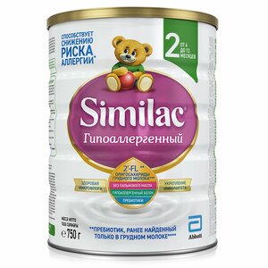 Similac Гипоаллергенный 2 смесь для детей 750 г