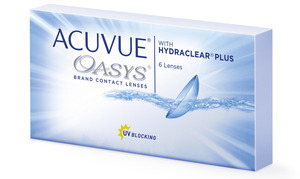 acuvue oasys with hydraclear plus линзы контактные двухнедельные 8 4 4 00 6 шт Acuvue Оазис Контактные линзы 8,4 -1,75 6 шт