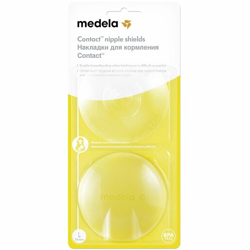 Medela Contact Накладки на грудь силиконовые для кормления размер L 2 шт