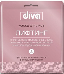 Diva маска для лица и шеи на тканевой основе Лифтинг 1 шт diva маска для лица на тканевой основе питание 4 шт в наборе