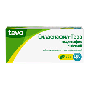 Силденафил-Тева Таблетки 100 мг 24 шт